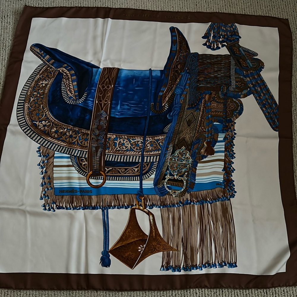 Hermès 100% Silk Scarf Selle D’Apparat Marocaine